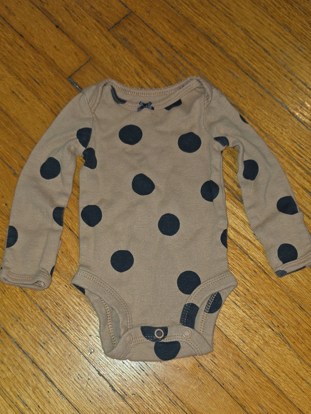 Carter's Polka Dot Long Sleeve Bodysuit NWT